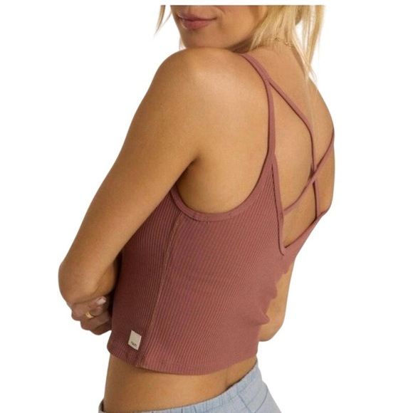 Vuori Tops - Vuori Ribbed Crop Tank Top